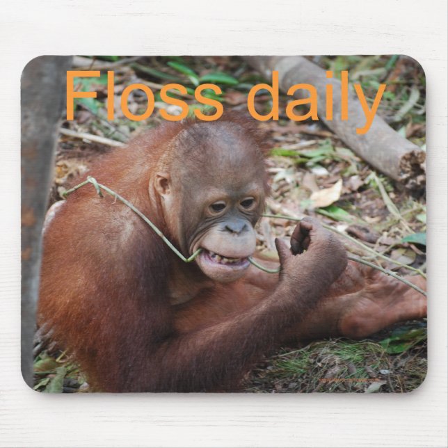 Tapis De Souris Soie mignonne vos dents animales (Devant)