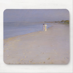 Tapis De Souris Soirée d'été à la plage du sud, Skagen, 1893