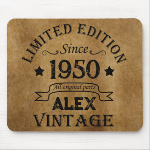 Tapis De Souris Soirée personnalisée vintage de 75e anniversaire