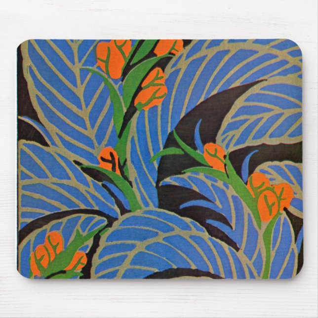 Tapis De Souris Soirée tropicale Art déco de Seguy - Mousepad (Devant)