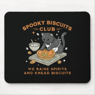 Tapis De Souris Soky Biscuits Club Chat noir Citrouille Halloween 