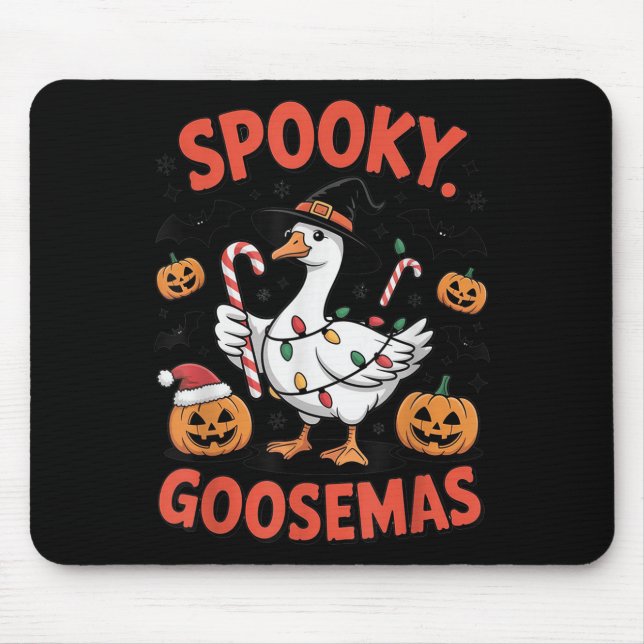 Tapis De Souris Soky Goosemas Funny Goose Halloween Christmas Cost (Devant)