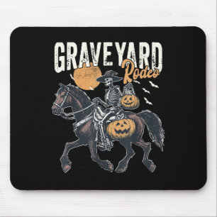 Tapis De Souris Soky Western Cowboy Skeleton Rodeo Citrouille Hall