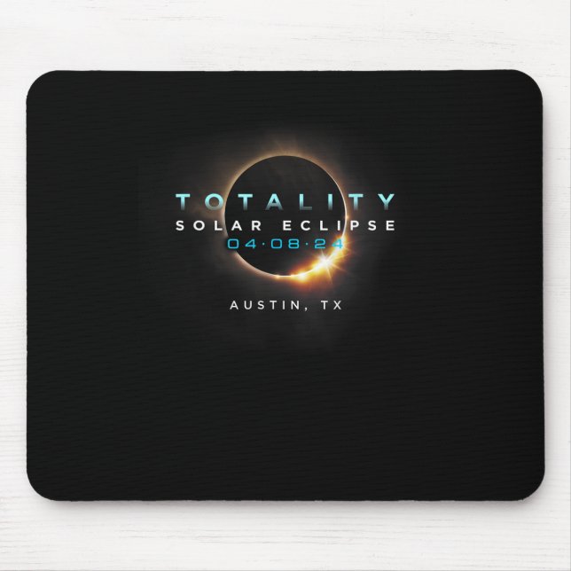 Tapis De Souris Solar Eclipse 2024 Austin (Devant)