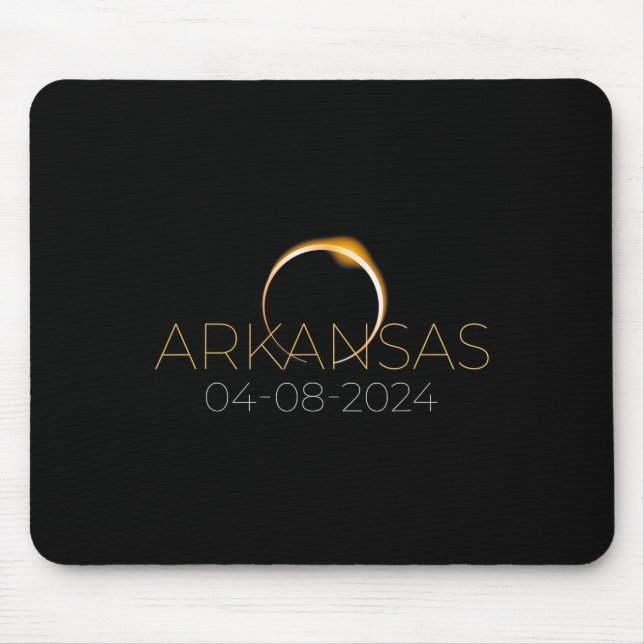 Tapis De Souris Solar Eclipse 2024 État Arkansas Total Solaire Ecl (Devant)