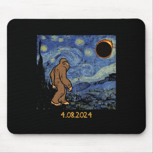 Tapis De Souris Solar Eclipse Bigfoot Starry Night Sasquatatatts M