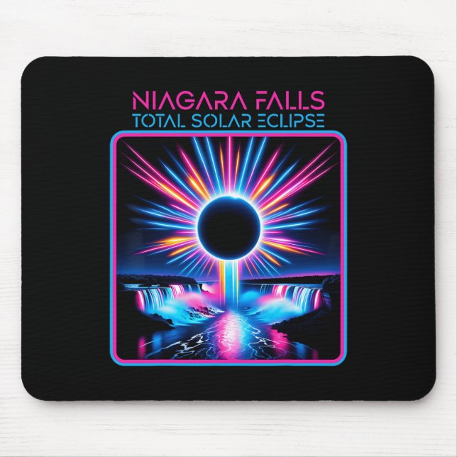 Tapis De Souris Solar Eclipse Niagara Falls Totalité Event Souveni (Devant)