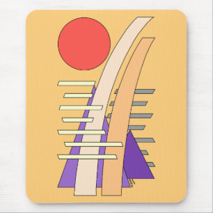 Tapis De Souris Soleil abstrait, ombres, reflets et structures