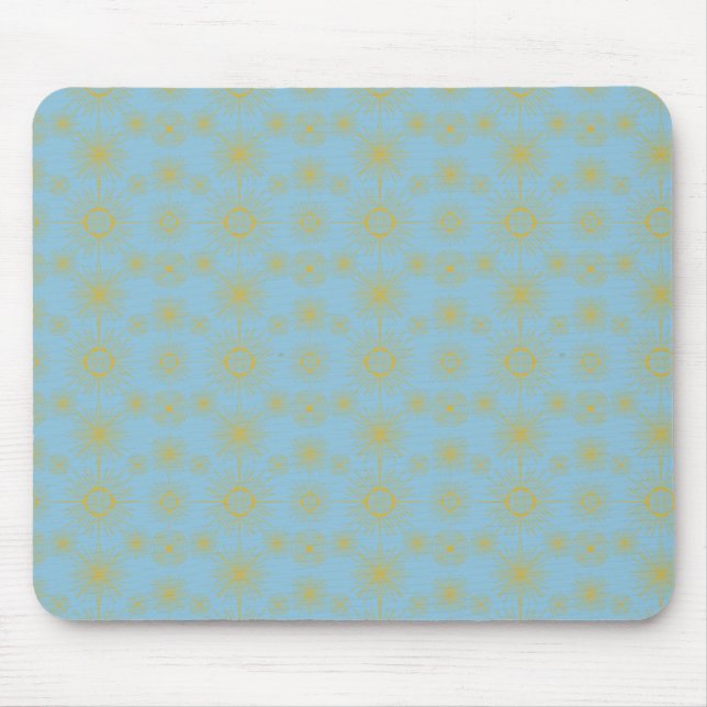 Tapis De Souris Soleil céleste étoiles Ciel bleu (Devant)