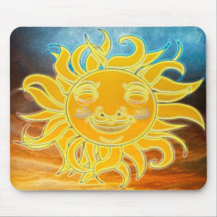 Tapis De Souris Soleil céleste Nouvel Âge