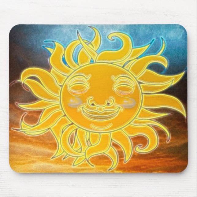 Tapis De Souris Soleil céleste Nouvel Âge (Devant)