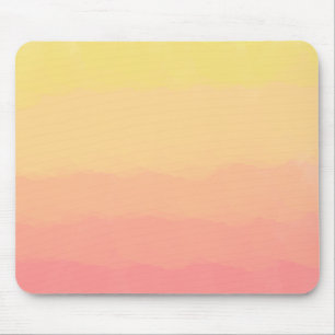 Tapis De Souris soleil couchant frais corail orange aquarelles