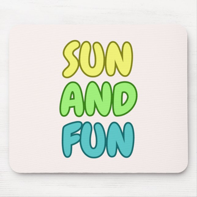 Tapis de souris Soleil et Amusement (Devant)