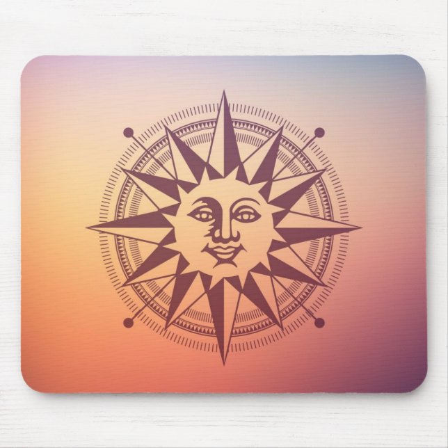Tapis De Souris Soleil et étoile (Devant)