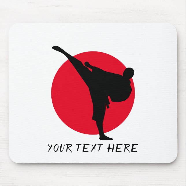 Tapis De Souris Soleil levant karate kick (Devant)