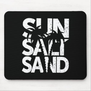 Tapis De Souris Soleil Sel Sable Palmier Hawaï Plage Été Vacances
