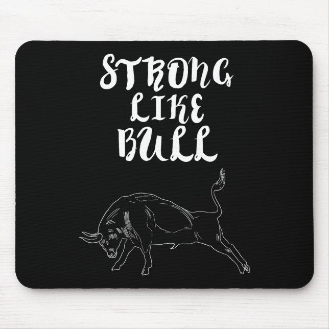 Tapis De Souris Solide comme Bull Powerlifter Bodybuilding (Devant)
