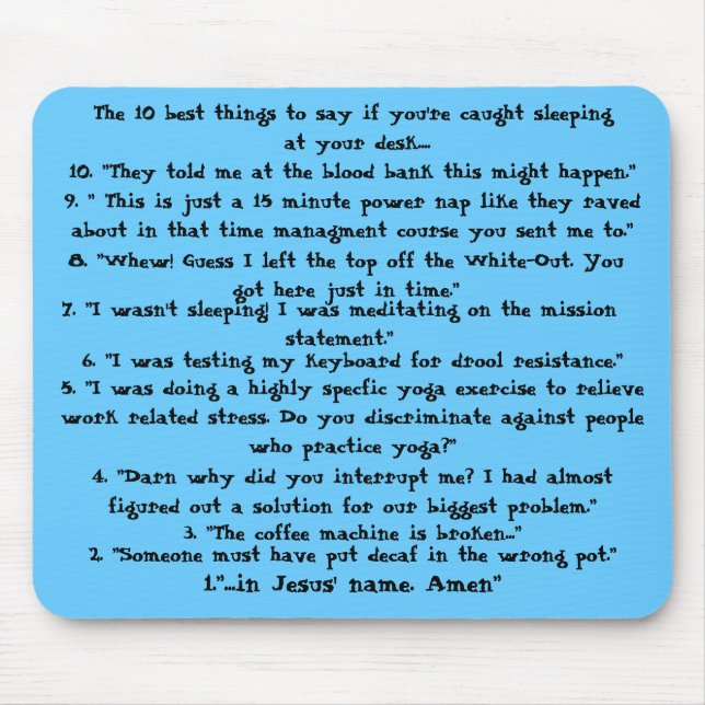 Tapis De Souris Sommeil attrapé Mousepad (Devant)