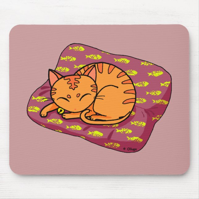 Tapis De Souris Sommeil mignon de chat (Devant)