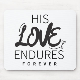 Tapis De Souris Son Amour Endure pour toujours Evangile Graphiques