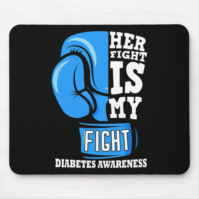 Tapis De Souris Son combat est mon boxe de combat Glove Diabetes A (Devant)