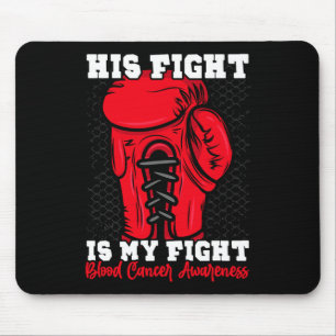 Tapis De Souris Son combat est mon combat. Boxe Boxeur Cancer du s