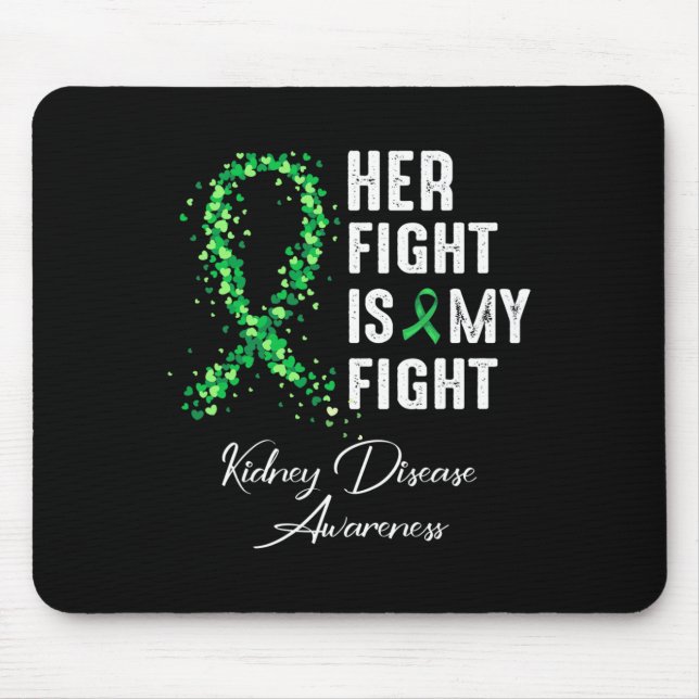 Tapis De Souris Son Combat Est Mon Combat Conscience Des Maladies  (Devant)