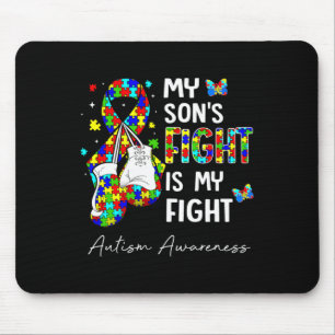 Tapis De Souris Son Combat Est Mon Combat Mon Fils Sensibilisation