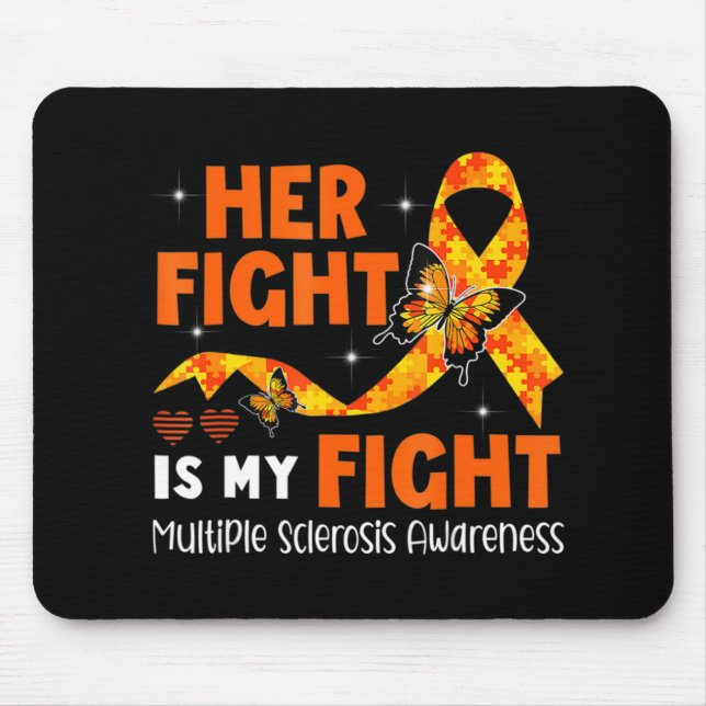 Tapis De Souris Son combat est mon combat MS Multiple Sclerosis Aw (Devant)