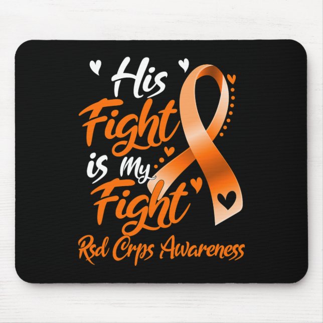 Tapis De Souris Son Combat Est Mon Combat Rsd Crps Sensibilisation (Devant)