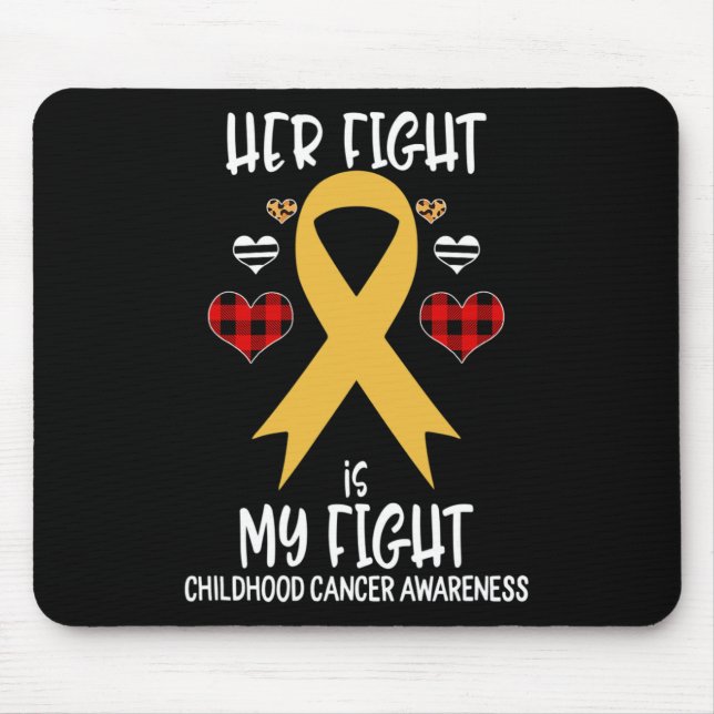 Tapis De Souris Son combat est mon combat Sensibilisation au cance (Devant)