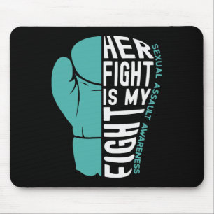 Tapis De Souris Son Combat Est Mon Combat Ual Ault Sensibilisation