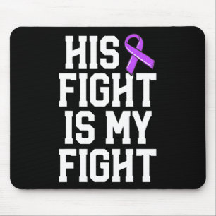 Tapis De Souris Son Combat Est Mon Combattre Epilepsie Cadeau Purp
