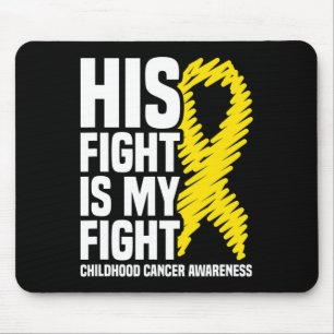 Tapis De Souris Son Combat Est Mon Ribbon Lutte Cancer Enfance Awa