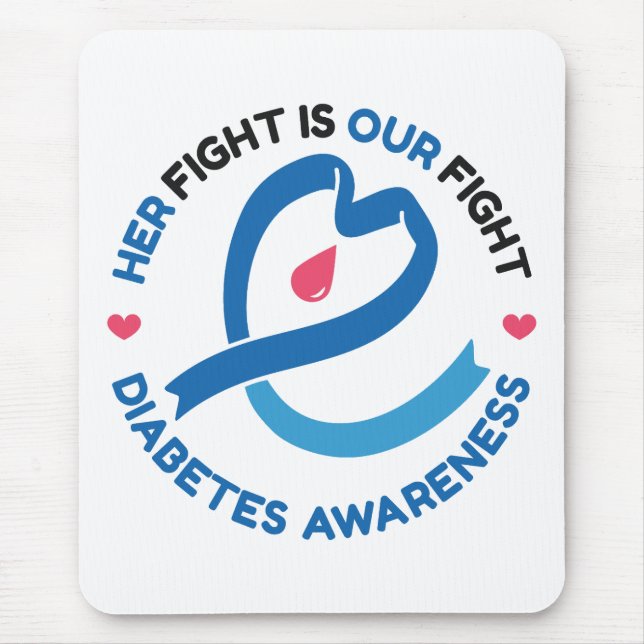 Tapis De Souris Son combat est notre combat – Sensibilisation au d (Devant)