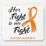 Tapis De Souris Son combat est notre lutte contre la leucémie<br><div class="desc">Leucémie,  Dons,  Combattants,  Soutien À La Lutte,  Cadeaux De Sensibilisation À La Leucémie,  Mois De Sensibilisation À La Leucémie,  Soutien Leucémie,  Ruban Leucémie,  Soutien,  Soutien Leucémie, </div>