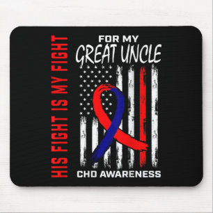Tapis De Souris Son Drapeau Fight Chd Sensibilisation Grand Oncle