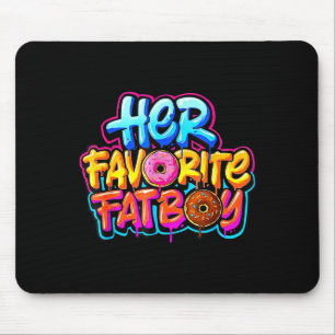 Tapis De Souris Son humour préféré de Fatboy amateur de donut drôl