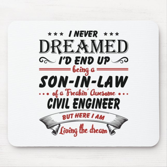 Tapis De Souris Son In Law Of Awesome Civil Engineer (Devant)