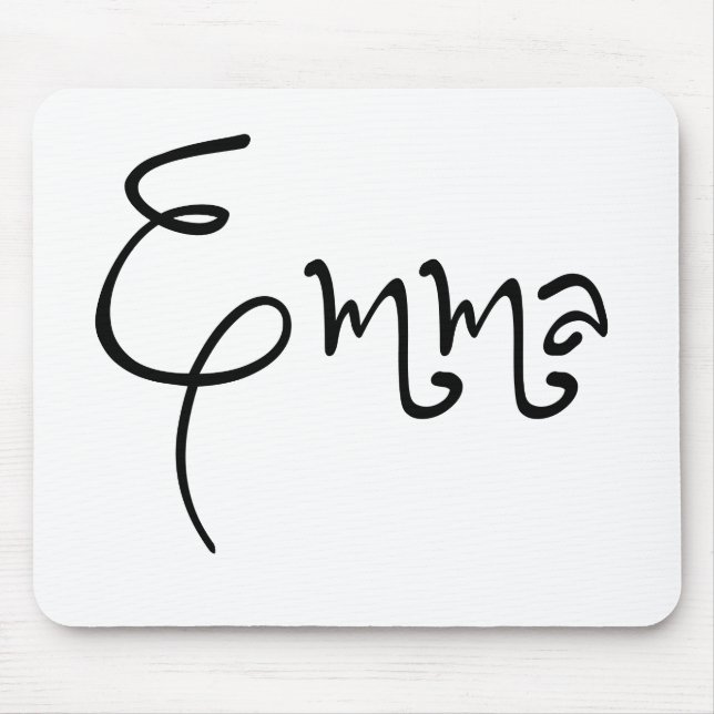 Tapis De Souris Son Nom Est Emma Calligraphy (Devant)
