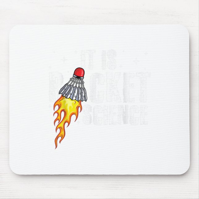Tapis De Souris Son Racket Science Graphisme Badminton Player Shut (Devant)