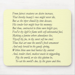 Tapis De Souris Sonnet # 1 par William Shakespeare