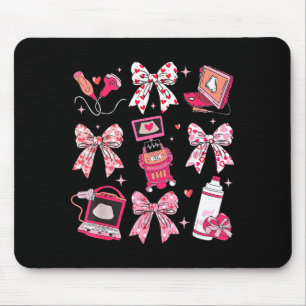 Tapis De Souris Sonographe à noeud coquette Saint-Valentin Échogra