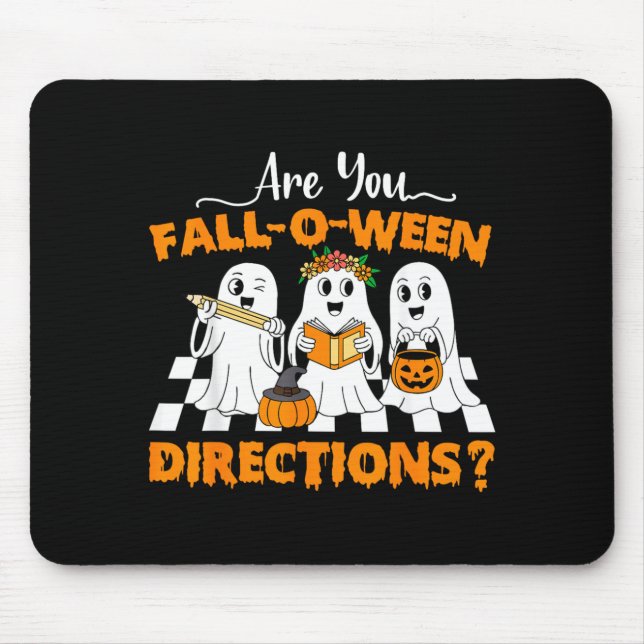 Tapis De Souris sont drôles les directions de la Ween d'automne Pr (Devant)