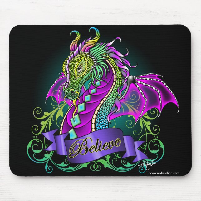 Tapis De Souris Sonya croient le dragon Mousepad d'arc-en-ciel (Devant)