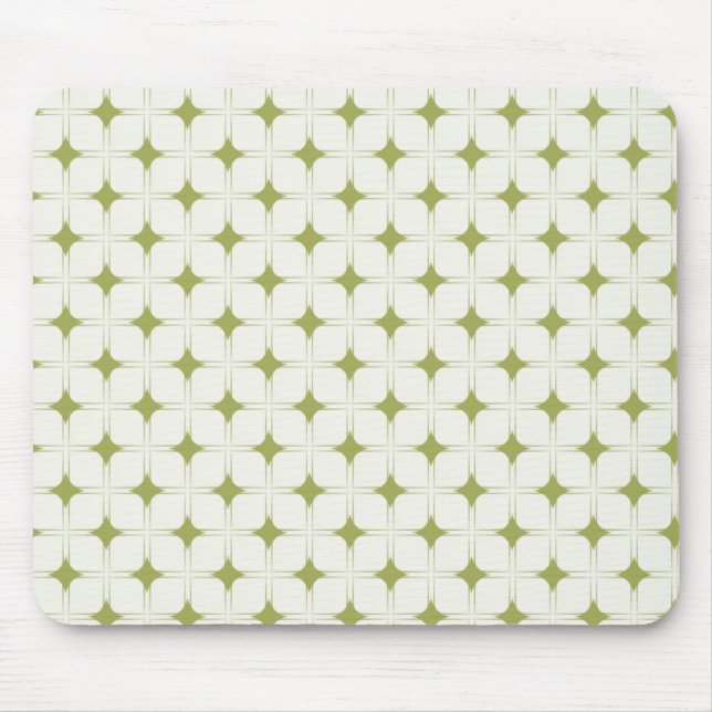 Tapis De Souris Sophistication rétro Mousepad, Vert olive (Devant)