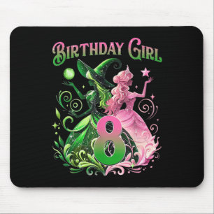 Tapis De Souris Sorcière 8 Ans Rose et Vert Oiseau 8 Ans