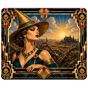 Tapis De Souris Sorcière, Art Déco Mythique