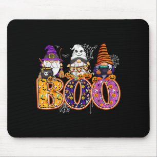 Tapis De Souris Sorcière de Boo drôle Sipders citrouilles Joyeux H