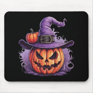 Tapis De Souris Sorcière de citrouille hantée